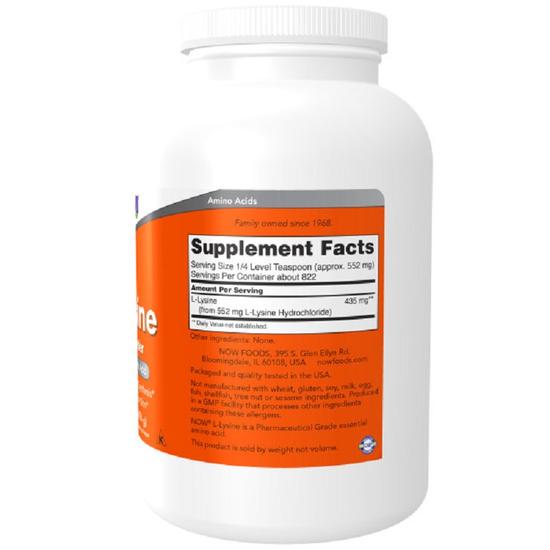 NOW Foods L-Lysine 1000mg Powder 454g