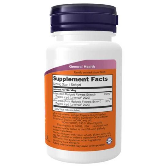 NOW Foods Lutein & Zeaxanthin Softgels 60 Softgels
