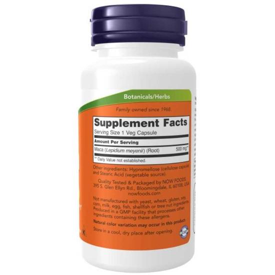 NOW Foods Maca 500mg Capsules 250 Capsules