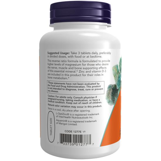 NOW Foods Magnesium & Calcium With Zinc & Vitamin D3 Tablets 100 Tablets