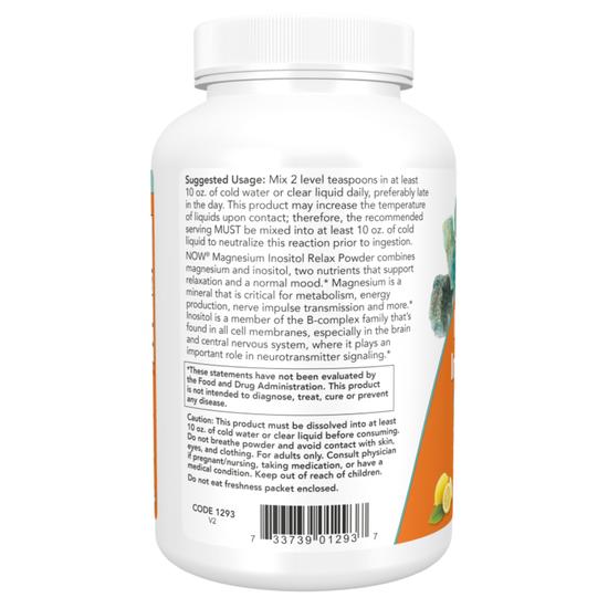 NOW Foods Magnesium Inositol Relax Powder 454g