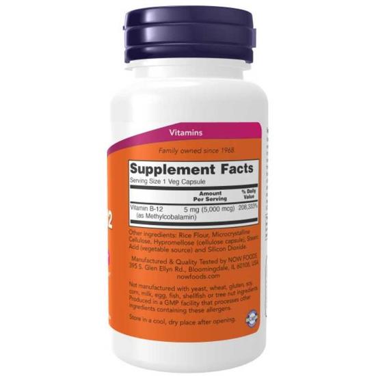 NOW Foods Methyl B-12 5000mcg Capsules 90 Capsules