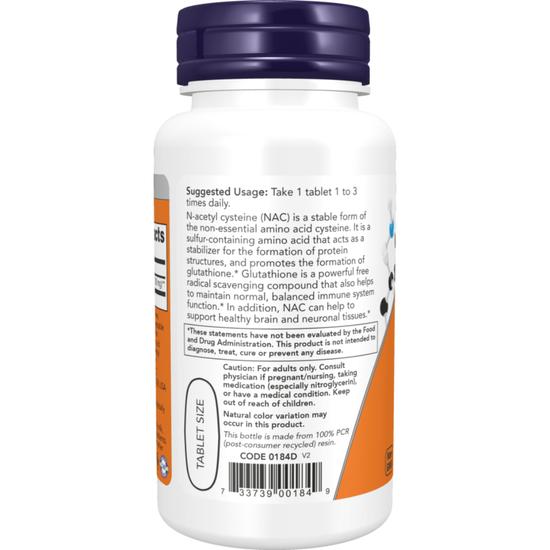 NOW Foods NAC 1000mg Tablets 120 Tablets