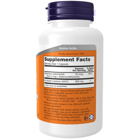NOW Foods NAC With Selenium & Molybdenum 600mg Capsules 100 Capsules