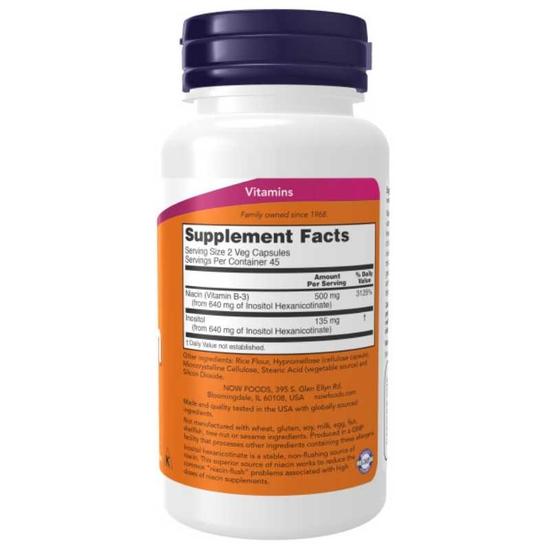 NOW Foods Niacin Flush-Free 250mg Capsules 180 Capsules