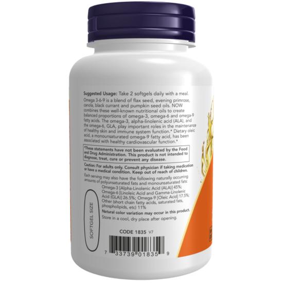 NOW Foods Omega 3-6-9 1000mg Softgel 100