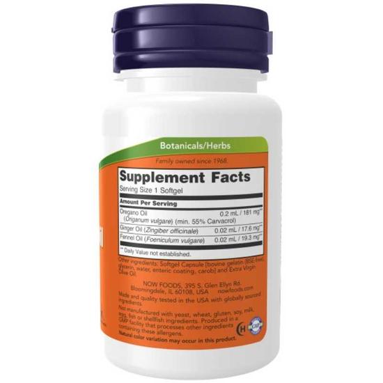 NOW Foods Oregano Oil Enteric Softgels 90 Softgels