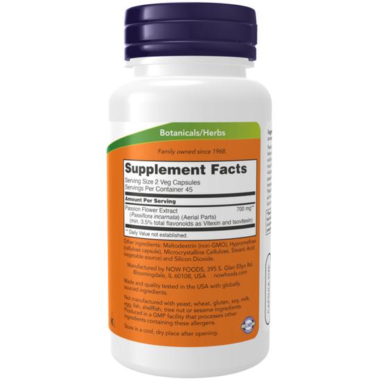 NOW Foods Passion Flower 350mg Capsules 90 Capsules