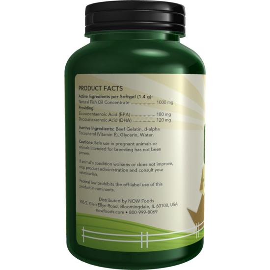 NOW Foods Pets Omega-3 Support Softgels 180 Softgels
