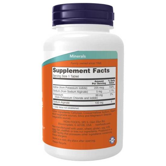 NOW Foods Potassium Plus Iodine Tablets 180 Tablets