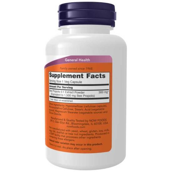 NOW Foods Propolis 5:1 Extract 1500mg Capsules 100 Capsules