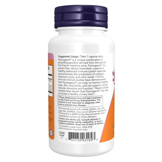 NOW Foods Pycnogenol 150mg Extra Strength Capsules 60 Capsules