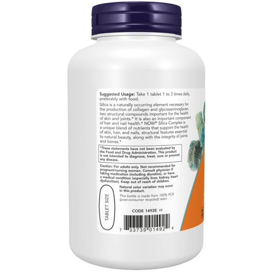 NOW Foods Silica Complex With Horsetail Extract Tablets 180 Tablets