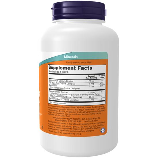 NOW Foods Silica Complex With Horsetail Extract Tablets 180 Tablets
