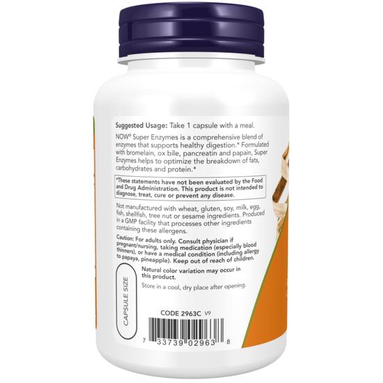 NOW Foods Super Enzymes Capsules 90 Capsules