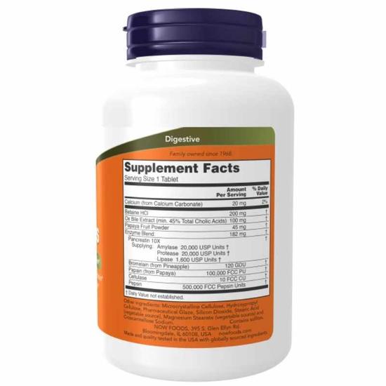 NOW Foods Super Enzymes Tablets 180 Tablets