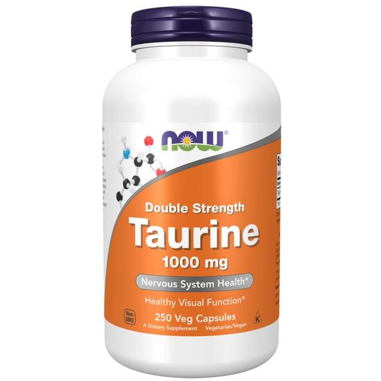 NOW Foods Taurine 1000mg Double Strength Capsules 100 Capsules