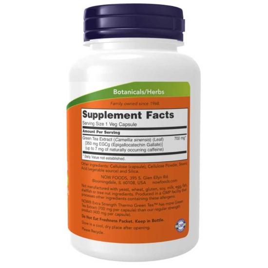 NOW Foods Thermo Green Tea Extra Strength Capsules 90 Capsules