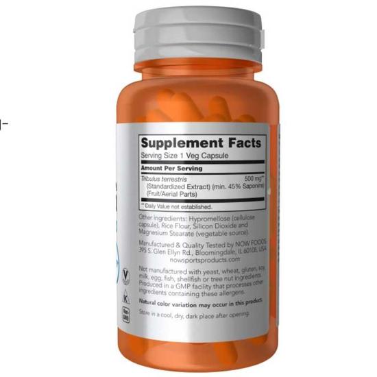 NOW Foods Tribulus 500mg Capsules 100 Capsules