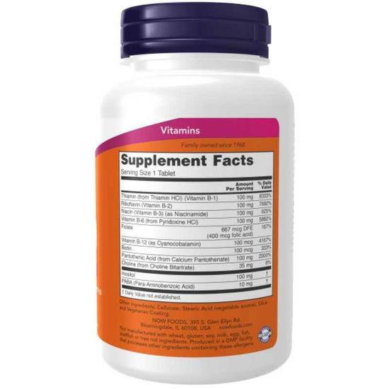 NOW Foods Vitamin B-100 Capsules 100 Capsules