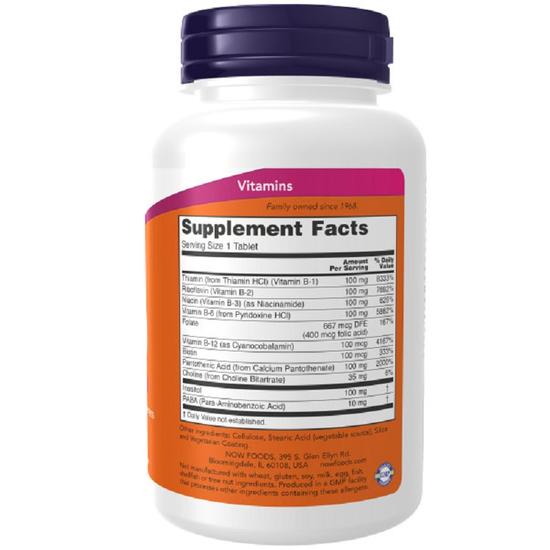 NOW Foods Vitamin B-100 Sustained Release Tablets 100 Tablets