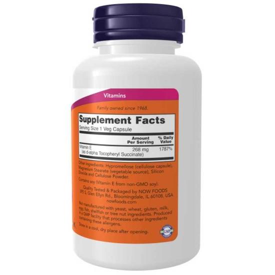 NOW Foods Vitamin E-400 Dry Vegetarian Capsules 100 Capsules
