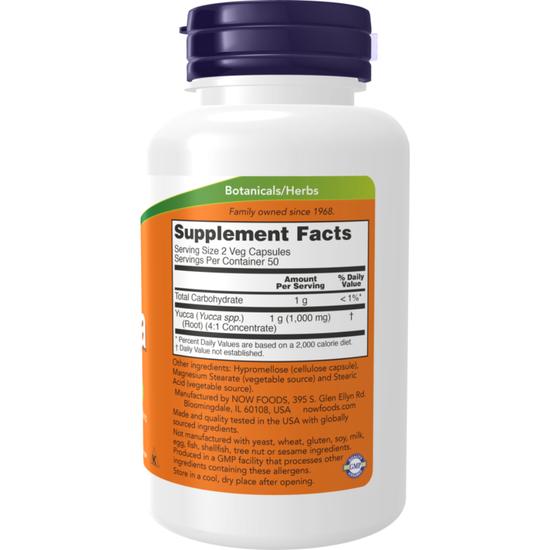 NOW Foods Yucca 500mg Capsules 100 Capsules