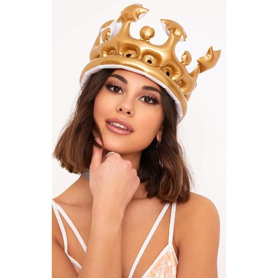 NPW Queen For The Day Inflatable Gold Crown