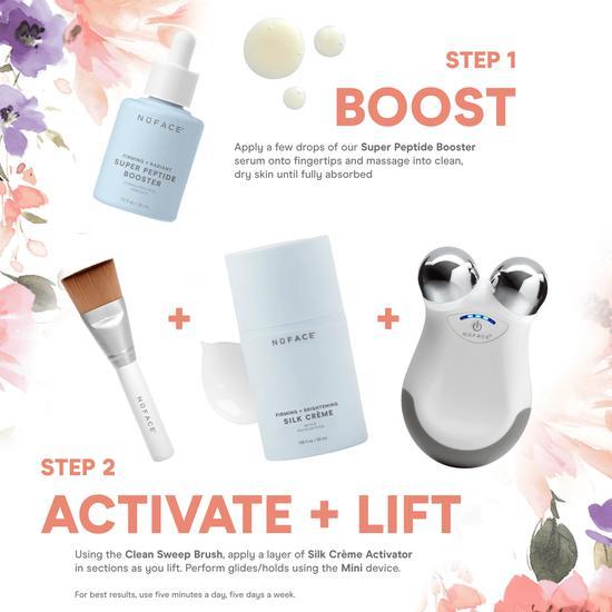 NuFACE Mini Supercharged Skin Care Routine On-The-Go Facial Toning Device & Microcurrent Skincare