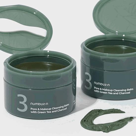 Numbuzin No.3 Pore & Makeup Cleansing Balm With Green Tea & Charcoal