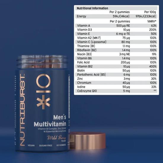 Nutriburst Men's Multivitamin Gummies 60 Gummies
