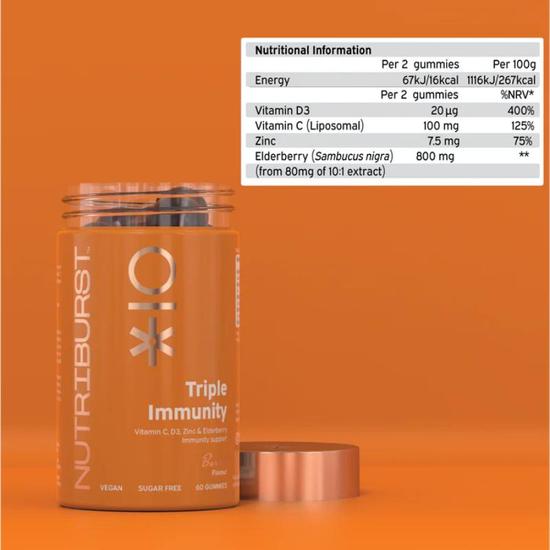 Nutriburst Triple Immunity Gummies 60 Gummies