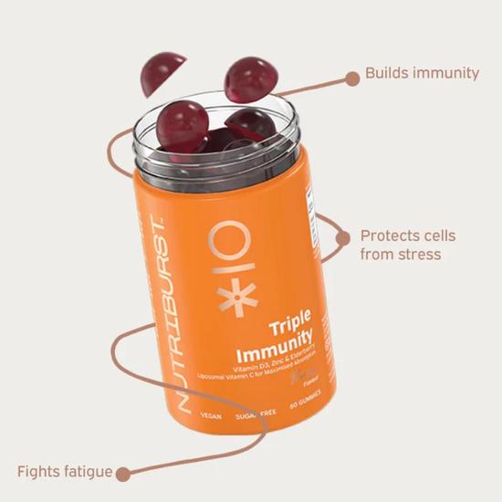 Nutriburst Triple Immunity Gummies 60 Gummies