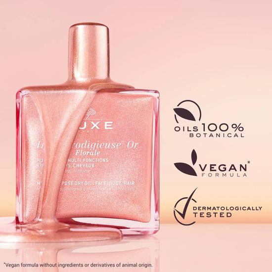 Nuxe Huile Prodigieuse Or Florale Shimmering Multi-Purpose Dry Oil For Face, Body & Hair 50ml
