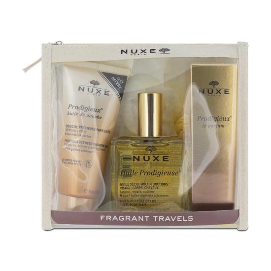 Nuxe Prodigieux Huile Prodigieuse Dry Oil + Shower Oil 100ml Eau De Parfum 30ml Set