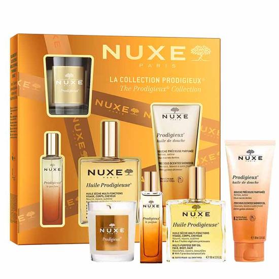 Nuxe The Prodigieux Collection Gift Set Huile Prodigieuse + Shower Oil + Perfume + Candle