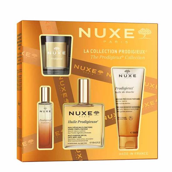 Nuxe The Prodigieux Collection Gift Set Huile Prodigieuse + Shower Oil + Perfume + Candle