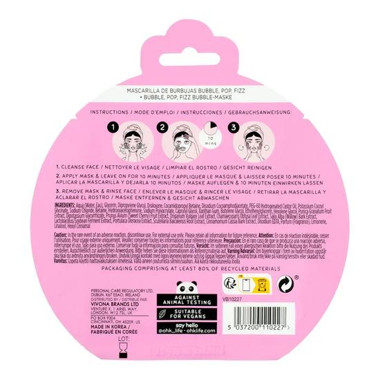 Oh k! Bubble Pop Fizz Fizz Face Mask 10ml