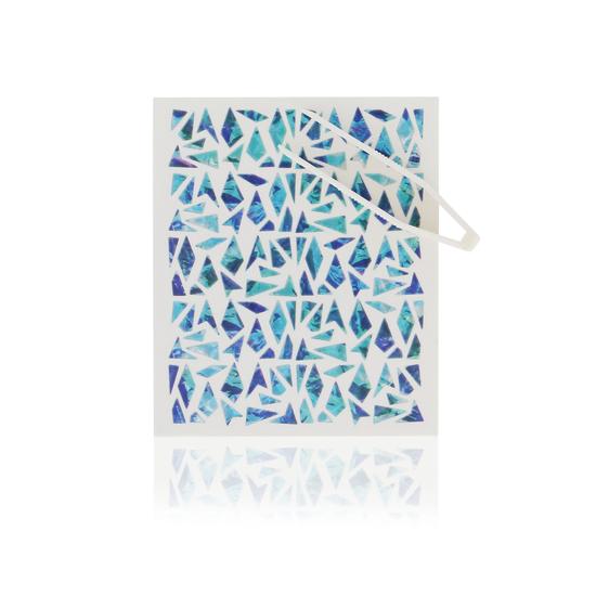 Oh k! Shattered Nails Sheet 120 Faceted Nail Stickers & Nail Tweez