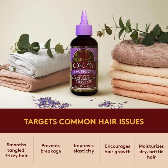 Okay 100 Percent Pure Black Jamaican Castor Oil With Lavender 118ml