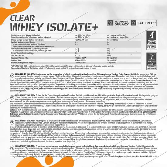 Olimp Nutrition Clear Whey Isolate+, Tropical Fruits 350g