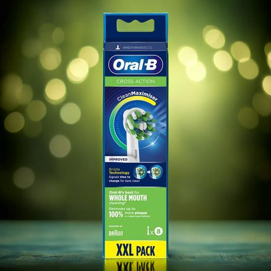 Oral B Cross Action Power Toothbrush Refill Heads 8 Pack