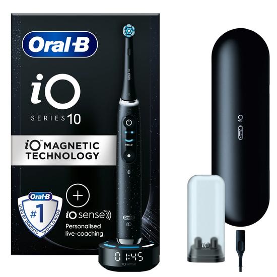 Oral B iO 10 Cosmic Black Electric Toothbrush With Charging Travel Case
