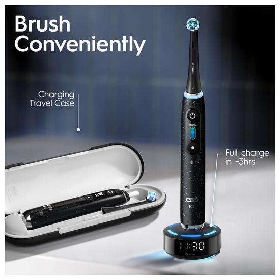 Oral B iO 10 Cosmic Black Electric Toothbrush With Charging Travel Case