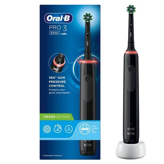 Oral B Pro 3 3000 Cross Action Electric Toothbrush Black