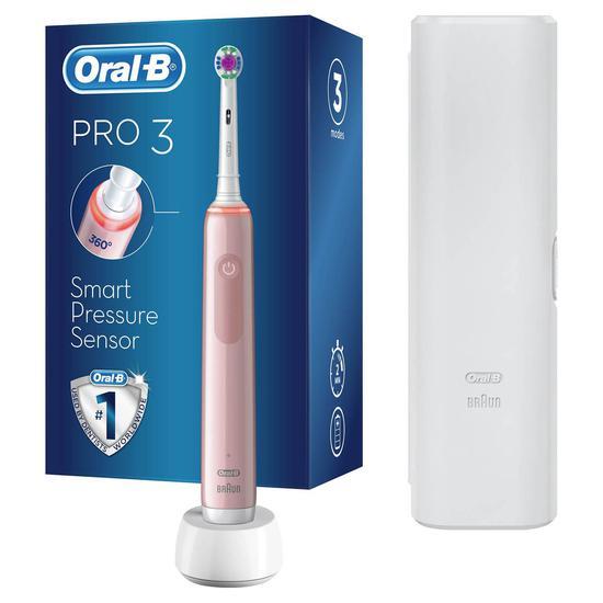 Oral B Pro 3 3500 3d White Electric Toothbrush Pink