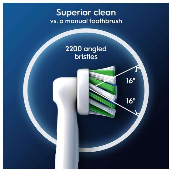 Oral B Pro Cross Action White Toothbrush Heads 4 Pack