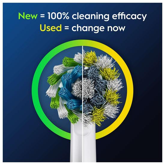 Oral B Pro Cross Action White Toothbrush Heads 4 Pack