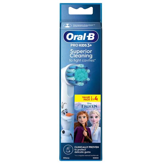 Oral B Pro Kids Toothbrush Heads Featuring Disney Frozen 4 Pack