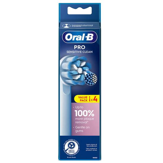 Oral B Pro Sensitive Clean White Toothbrush Heads 4 Pack